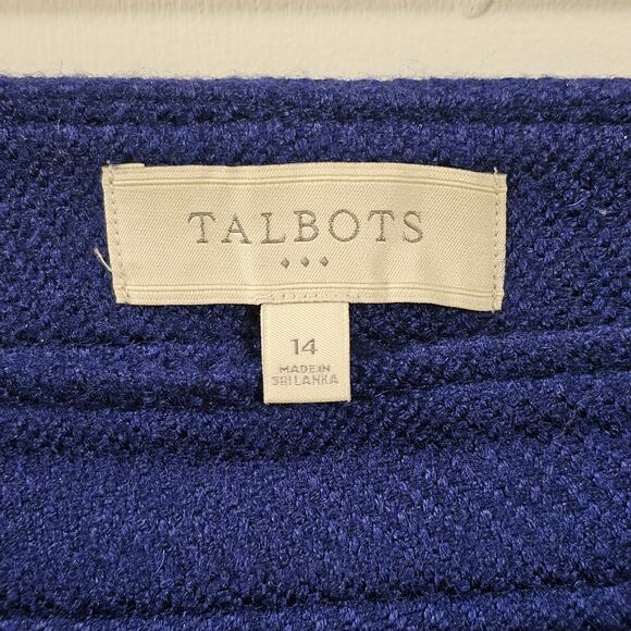 Talbots Wool Blend Pencil Skirt Sz 14 Lined Pockets Gilmore Girls Academia - Picture 3 of 5